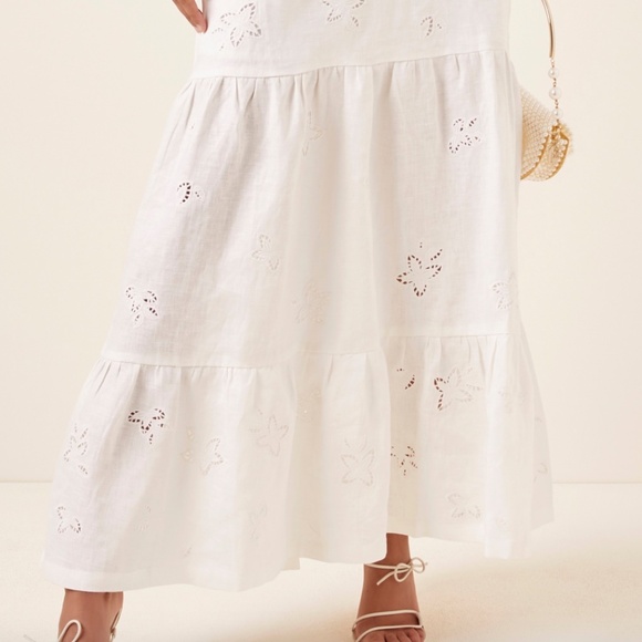 🌴 New SIR the Label Alena Broderie Anglaise Linen Maxi Dress | US Size 6 🌴 - Picture 7 of 14